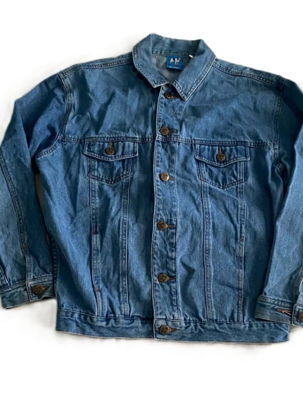 Vintage Little Big Dogs Denim Jacket Youth 16/18 Bad Boyz Embroidered